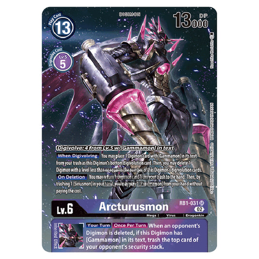 Digimon Card Game - RB-01: Resurgence Booster - Arcturusmon - (Alternative Art) - RB1-031a