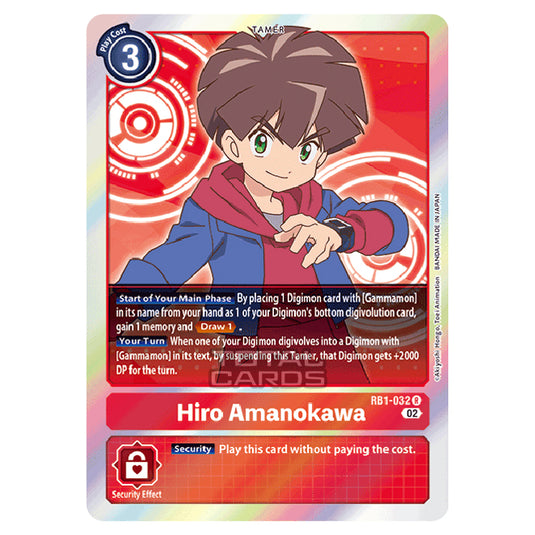 Digimon Card Game - RB-01: Resurgence Booster - Hiro Amanokawa - (Rare) - RB1-032