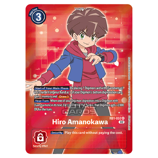 Digimon Card Game - RB-01: Resurgence Booster - Hiro Amanokawa - (Alternative Art) - RB1-032a