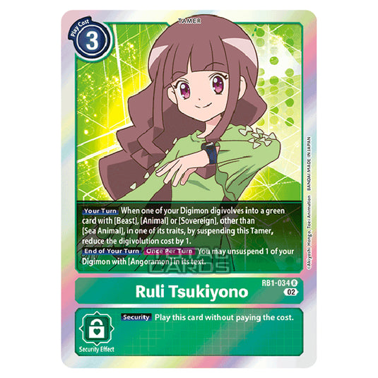 Digimon Card Game - RB-01: Resurgence Booster - Ruli Tsukiyono - (Rare) - RB1-034