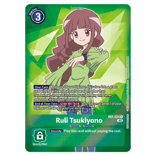 Digimon Card Game - RB-01: Resurgence Booster - Ruli Tsukiyono - (Alternative Art) - RB1-034a