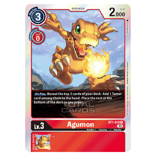 Digimon Card Game - RB-01: Resurgence Booster - Agumon - (Alternative Art) - BT1-010a