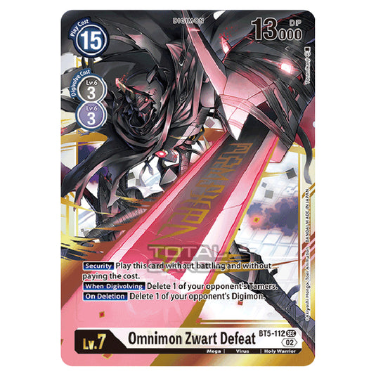 Digimon Card Game - RB-01: Resurgence Booster - Omnimon Zwart Defeat - (Alternative Art) - BT5-112a