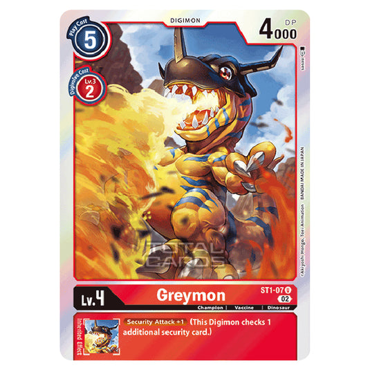 Digimon Card Game - RB-01: Resurgence Booster - Greymon - (Alternative Art) - ST1-07a