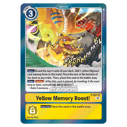 Digimon Card Game - RB-01: Resurgence Booster - Yellow Memory Boost! - (Alternative Art) - P-037a