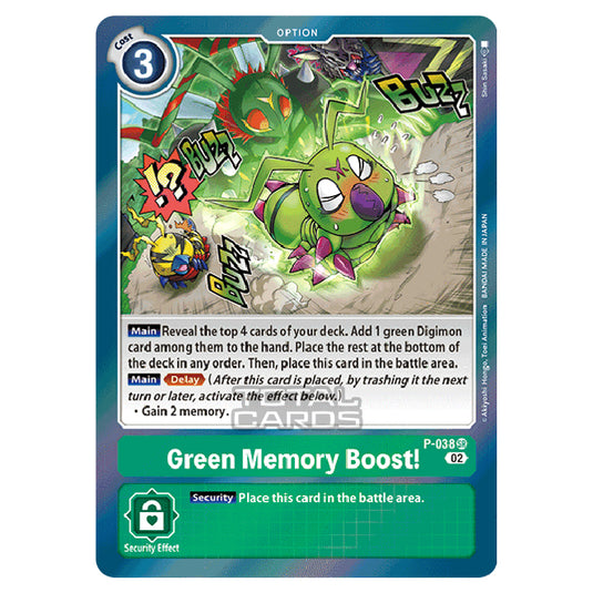 Digimon Card Game - RB-01: Resurgence Booster - Green Memory Boost! - (Alternative Art) - P-038a