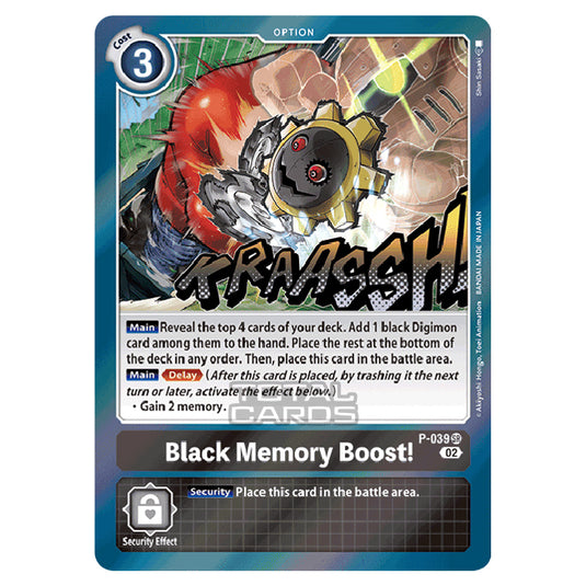 Digimon Card Game - RB-01: Resurgence Booster - Black Memory Boost! - (Alternative Art) - P-039a