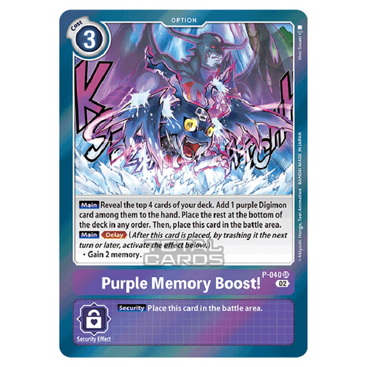 Digimon Card Game - RB-01: Resurgence Booster - Purple Memory Boost! - (Alternative Art) - P-040a
