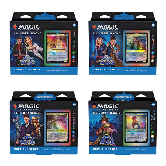 Magic the Gathering - Universes Beyond - Doctor Who - Commander Deck - Bundle of 4