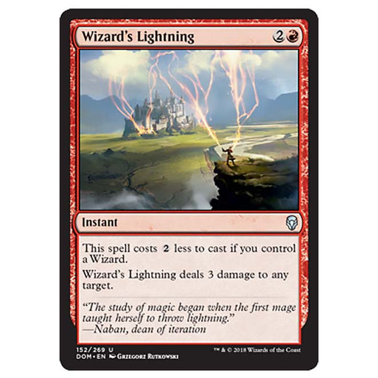 Magic The Gathering - Dominaria - Wizard’s Lightning - 152/269