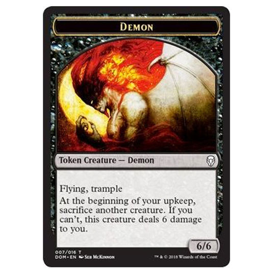 Magic The Gathering - Dominaria - Demon Token - 7/16