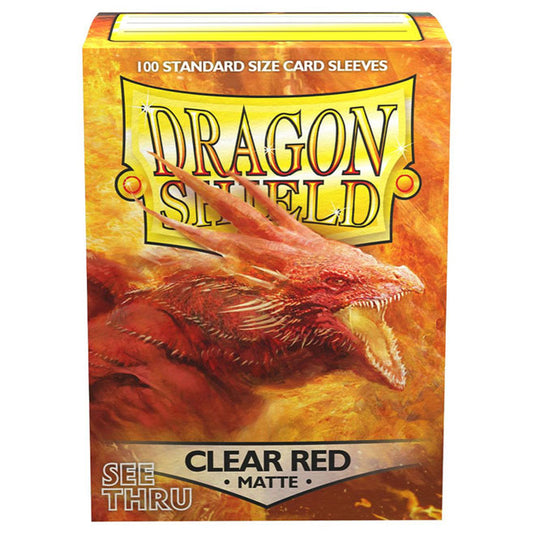 Dragon Shield - Standard Matte Sleeves - Clear Red - (100 Sleeves)