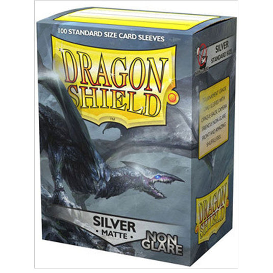 Dragon Shield - Matte Non-Glare Sleeves - Silver (100 Sleeves)