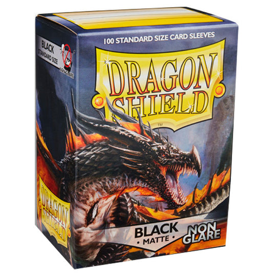 Dragon Shield - Matte Non-Glare Sleeves - Black (100 Sleeves)