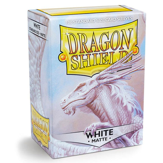 Dragon Shield - Standard Matte Sleeves - White - (100 Sleeves)