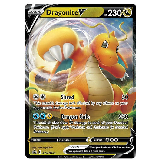 Pokemon - Sword & Shield - SWSH Black Star Promos - Dragonite V - SWSH154