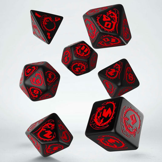 Dragons Black & Red Dice Set