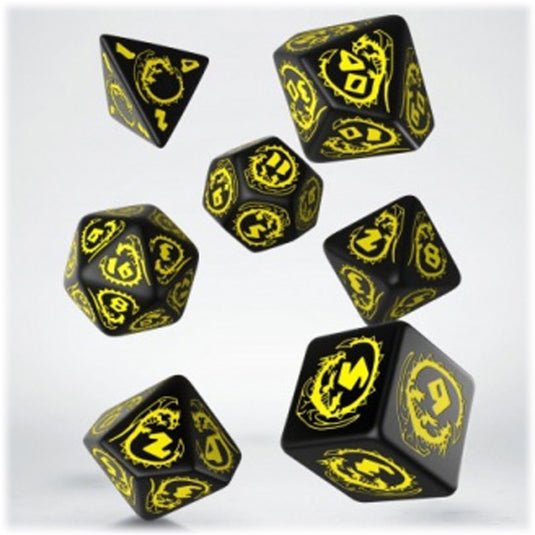 Dragons Black & Yellow Dice Set (7)