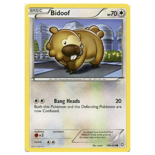 Pokemon - Black & White - Dragons Exalted - Bidoof - 106/124