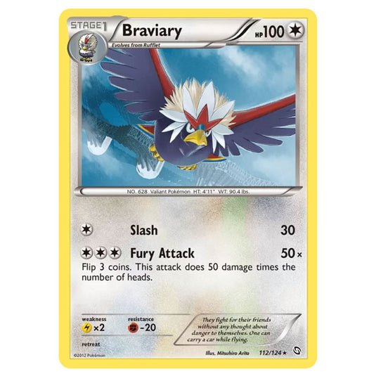 Pokemon - Black & White - Dragons Exalted - Braviary - 112/124