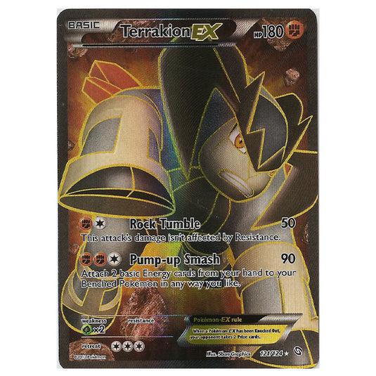 Pokemon - Black & White - Dragons Exalted - Terrakion-EX Full Art - 121/124