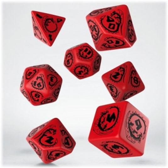 Dragons Red & Black Dice Set (7)