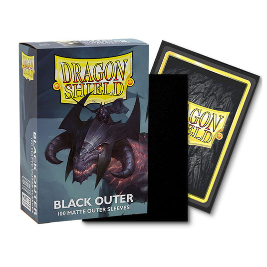 Dragon Shield - Standard Size - Outer Sleeves - Matte Black (100 Sleeves)