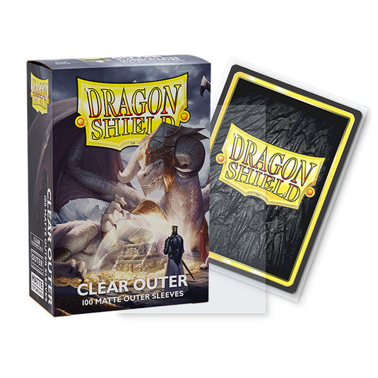 Dragon Shield - Standard Size - Outer Sleeves - Matte Clear (100 Sleeves)