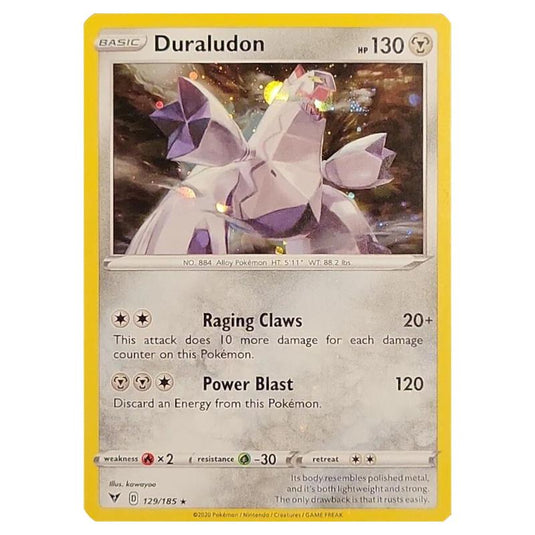 Pokemon - Sword & Shield - Vivid Voltage - Duraludon - 129/185 (Cosmo Holo)