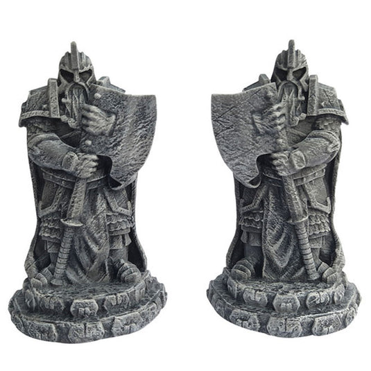Ziterdes - Dwarf statue with axe (set of 2)
