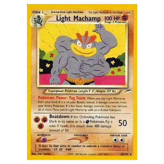 Pokemon - Neo Destiny - Light Machamp - 025/105