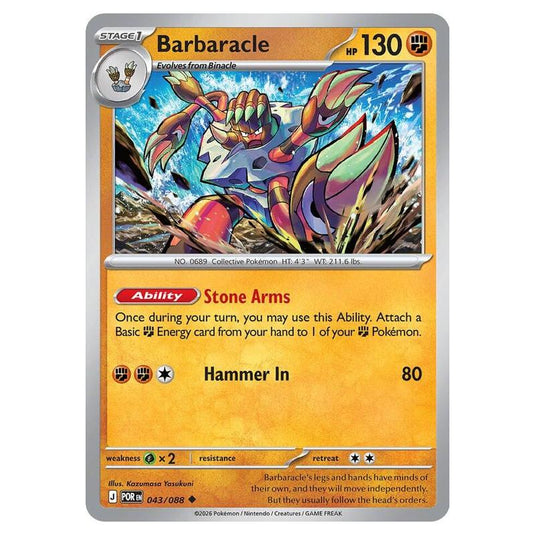 Pokemon - Mega Evolution - Perfect Order - Barbaracle