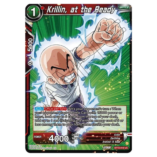 Dragon Ball Super - Fighter's Ambition - Krillin, at the Ready - BT19-018