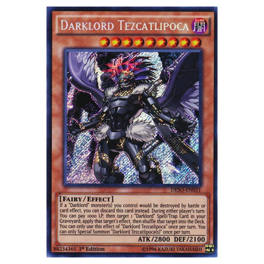 Yu-Gi-Oh! - Destiny Soldiers - Darklord Tezcatlipoca (Secret Rare) DESO-EN031