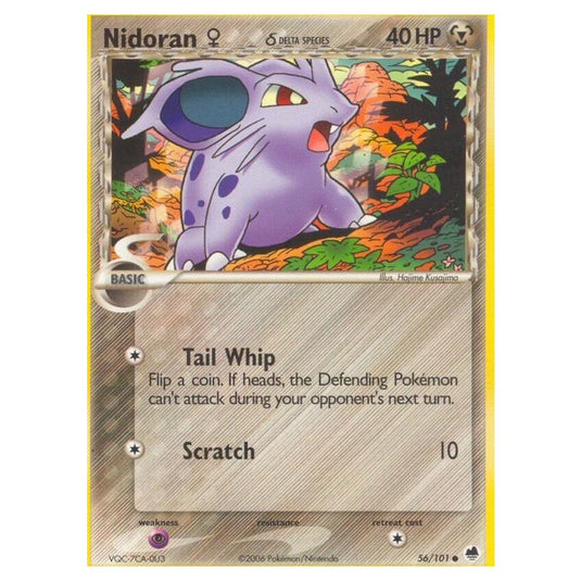 Pokemon - EX Dragon Frontiers - Nidoran ♀ δ Delta Species - 056