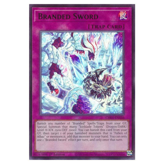 Yu-Gi-Oh! - The Chronicles Deck - The Fallen & The Virtuous - Branded Sword (Ultra Rare) - CH01-EN036