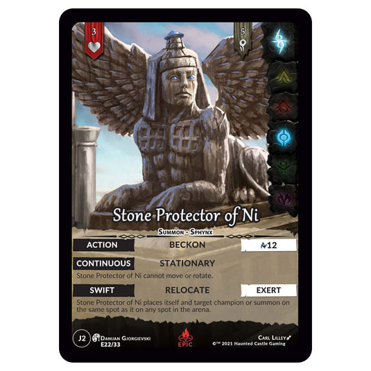 Genesis Battle of Champions - Welcome to Jaelara - Stone Protector of Ni (Epic Rare) J2175