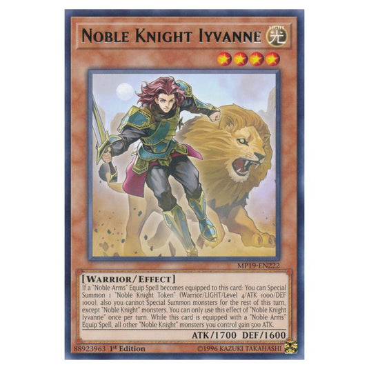 Yu-Gi-Oh! - 2019 Gold Sarcophagus Tin Mega Pack - Noble Knight Iyvanne (Rare) MP19-EN222