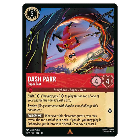 Lorcana - Attack of the Vine - Dash Parr - Super Fast (Rare) - 109/207