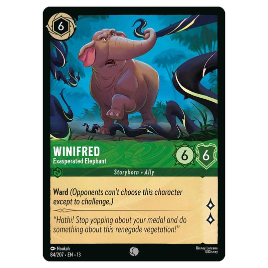 Lorcana - Attack of the Vine - Winifred - Exasperated Elephant (Common) - 84/207