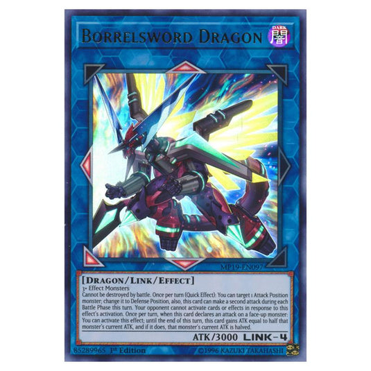 Yu-Gi-Oh! - 2019 Gold Sarcophagus Tin Mega Pack - Borrelsword Dragon (Ultra Rare) MP19-EN097