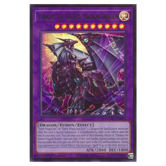 Yu-Gi-Oh! - Maze of Muertos - Timaeus the United Magical Dragon (Ultra Rare) - MZMU-EN012