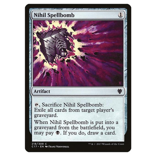 Magic The Gathering - Commander 2017 - Nihil Spellbomb - 218/309