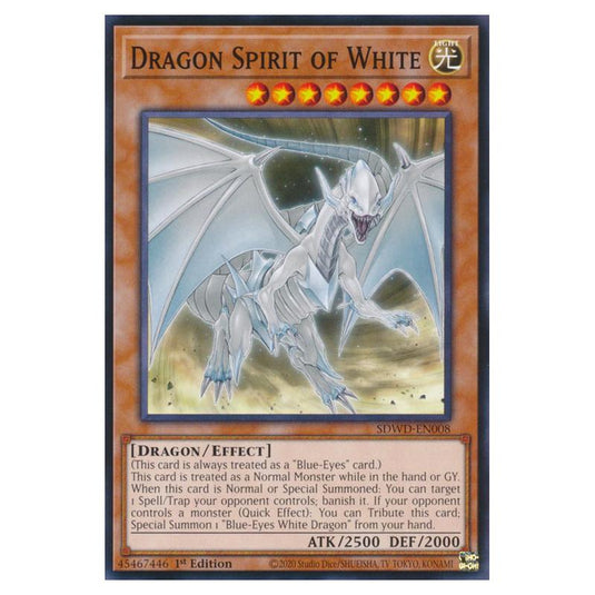 Yu-Gi-Oh! - Structure Deck - Blue-Eyes White Destiny - Dragon Spirit of White (Common) SDWD-EN008