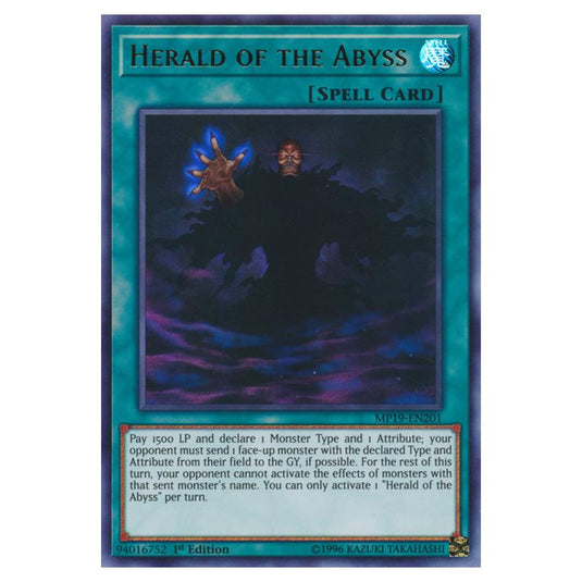 Yu-Gi-Oh! - 2019 Gold Sarcophagus Tin Mega Pack - Herald of the Abyss (Ultra Rare) MP19-EN201