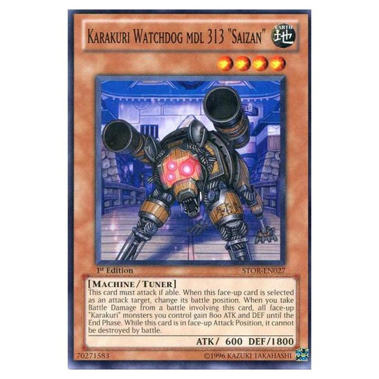 Yu-Gi-Oh! - Storm of Ragnarok - Karakuri Watchdog mdl 313 \"Saizan\" (Common) STOR-EN027