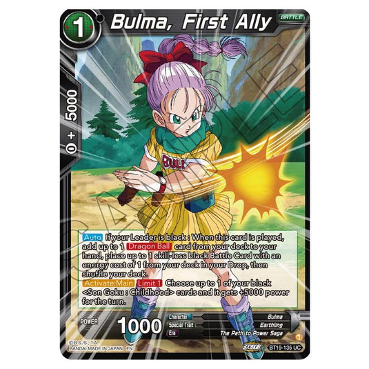 Dragon Ball Super - Fighter's Ambition - Bulma, First Ally - BT19-135