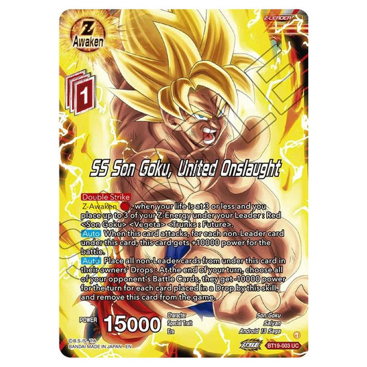 Dragon Ball Super - Fighter's Ambition - SS Son Goku, United Onslaught - BT19-003