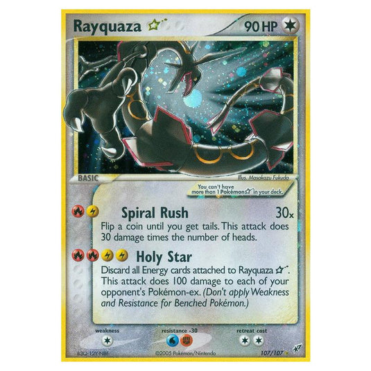 Pokemon - EX Deoxys - Rayquaza ☆ Gold Star - 107/107