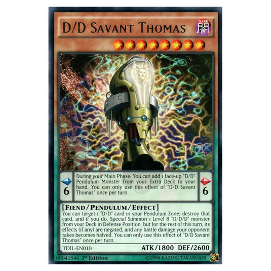 Yu-Gi-Oh! - The Dark Illusion - D/D Savant Thomas (Rare) TDIL-EN010